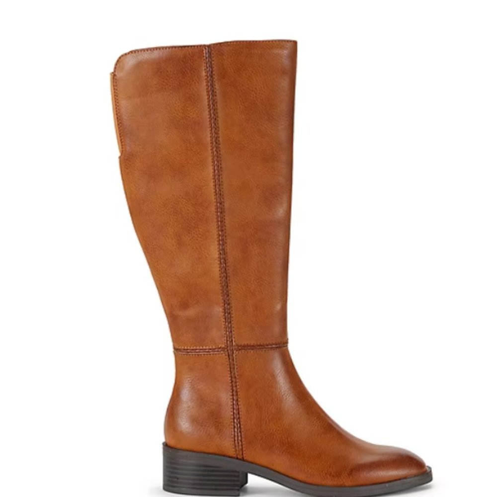 Frye and Co. Women's Lillian Stacked Heel Riding Boots, Various Sizes, Cognac - Picture 4 of 6